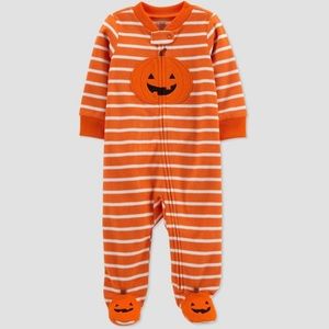 JUST ONE YOU by CARTERS Baby Pumpkin Fleece Footed Pajama